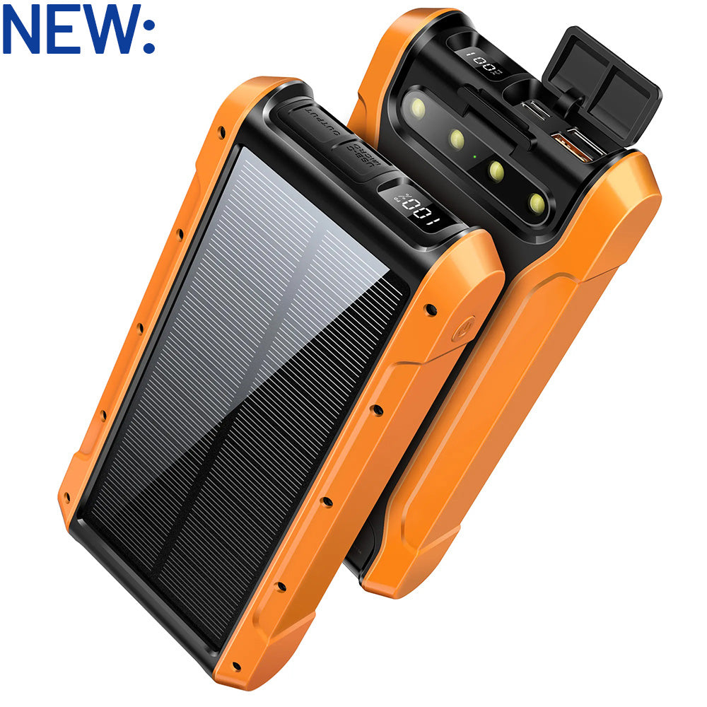 waterproof solar power bank 20,000 mAh 